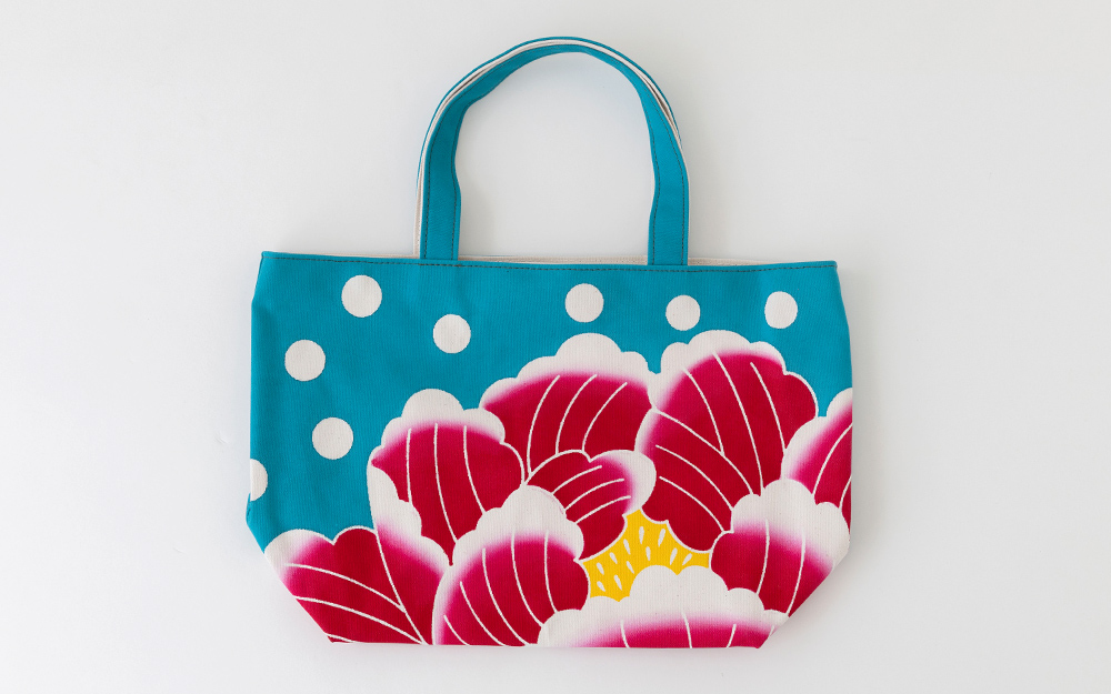 【(有)大川原染色本舗】Tote 牡丹 (大)