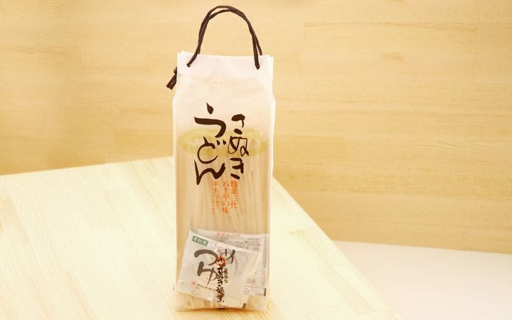 【さぬき麺業(株)】手さげ半生うどん　300g×2袋(6人前)　つゆ付

