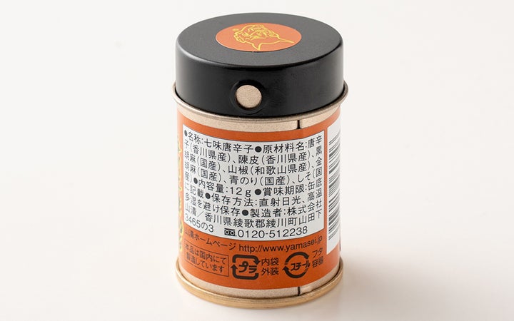 【(株)山清】香川本鷹鬼びっくり七味唐辛子(缶入)12g