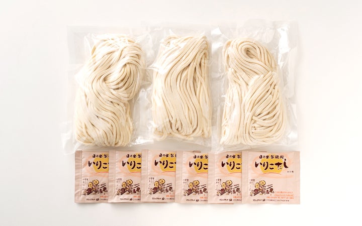 【(有)日の出製麺所】生うどん(250g×3 いりこかけだし6個) : 6人前