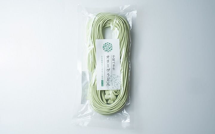 小豆島ヘルシーランド(株)】手延べ半生オリーヴうどん180g(2人前