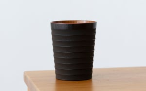 香川漆器【(株)森嘉吉商店】フリーカップ　筋入象谷渕朱