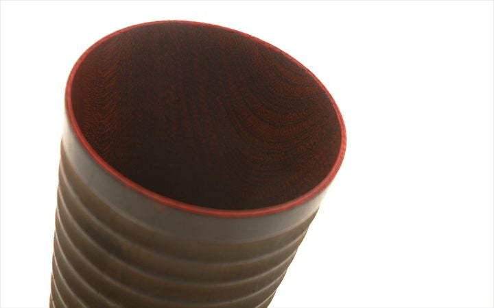 香川漆器【(株)森嘉吉商店】フリーカップ 筋入象谷渕朱 | 通販【栗林庵