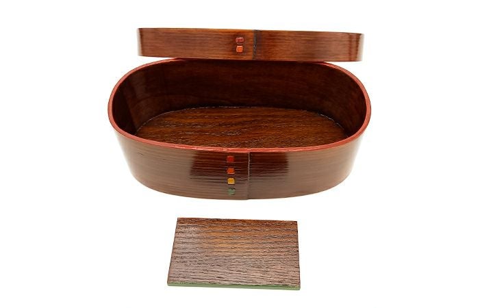 香川漆器【(株)黒松】いろどり　曲輪弁当箱スリム