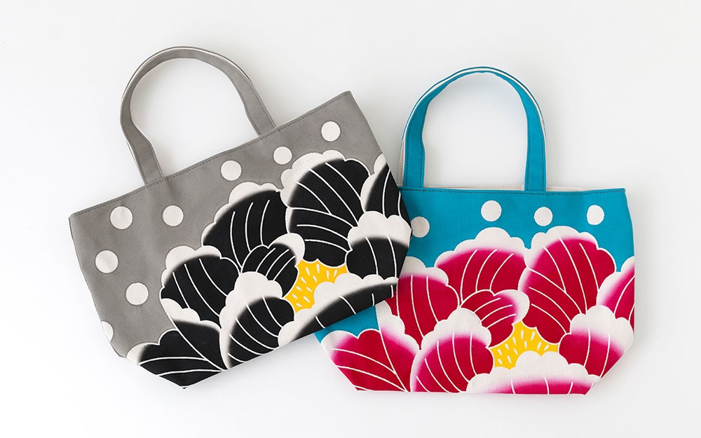 有)大川原染色本舗】Tote 牡丹 (大) | 通販【栗林庵オンラインショップ