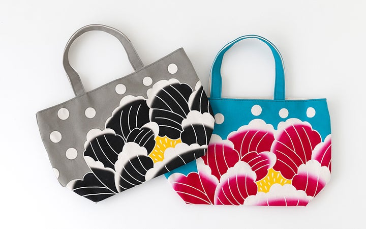 【(有)大川原染色本舗】Tote 牡丹 (大)