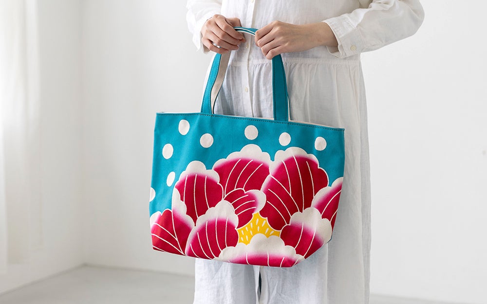 有)大川原染色本舗】Tote 牡丹 (大) | 通販【栗林庵オンラインショップ