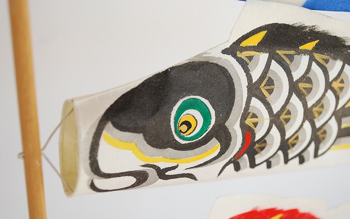 【手描き鯉のぼり 三池】ミニ鯉のぼりセット　5匹