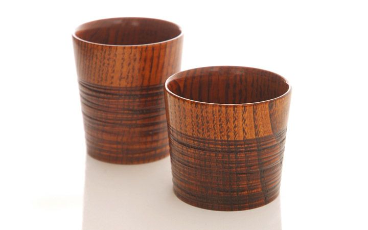 香川漆器【(有)クラフト・アリオカ】栗　カップ　大