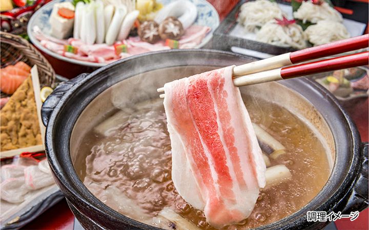 ※クール便、送料込※【(有)しゃぶ亭まる】オリーブ豚 バラスライスしゃぶしゃぶ用1kg