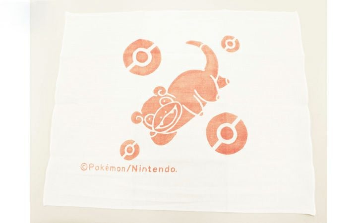 【(株)岩部保多織本舗】ヤドン保多織ハンカチ