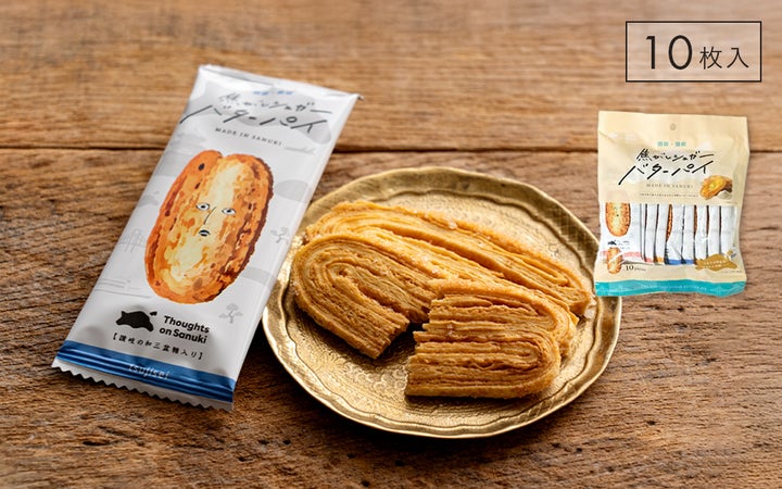 【ツジセイ製菓(株)】四国讃岐焦がしシュガーパイ10枚入